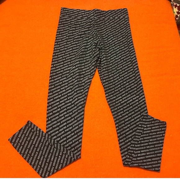 Retro high rise sporty motivational organic cotton leggings EUC - Picture 5 of 8